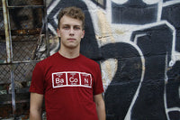 Mens The Chemistry of Bacon T Shirt Funny Nerdy Graphic Periodic Table Science