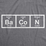 Mens The Chemistry of Bacon T Shirt Funny Nerdy Graphic Periodic Table Science