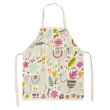 Alpaca llama Cactus Printed Cotton Linen Sleeveless Aprons