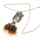 Long Feather Chain Necklaces