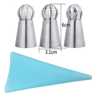 Kitchen 4PCs/Set Accessories Tools Russian Piping Tips Vegetable Cake Decoration Stainless Steel Party Kitchen  Baking  Gadget