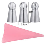 Kitchen 4PCs/Set Accessories Tools Russian Piping Tips Vegetable Cake Decoration Stainless Steel Party Kitchen  Baking  Gadget