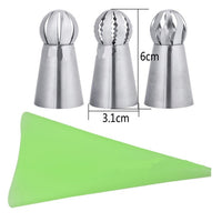 Kitchen 4PCs/Set Accessories Tools Russian Piping Tips Vegetable Cake Decoration Stainless Steel Party Kitchen  Baking  Gadget