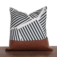 Faux Leather Pillow Cover