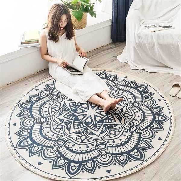 Nordic Ethnic Style Round Large Area Rug