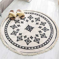 Nordic Ethnic Style Round Large Area Rug