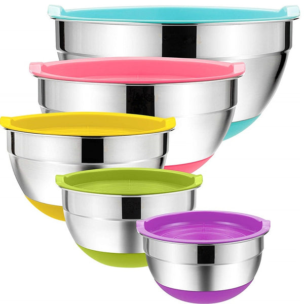 5 Pieces Stainless Steel Mixing Bowls