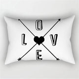 Black White Geometric Pillow Covers