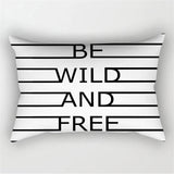 Black White Geometric Pillow Covers