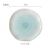 Pink And Blue Gold Ceramic Tableware Porcelain