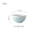 Pink And Blue Gold Ceramic Tableware Porcelain