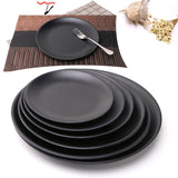 Black Round Plate