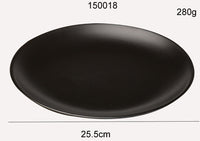 Black Round Plate