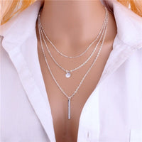 Gold Color Multilayer  Necklace