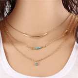 Gold Color Multilayer  Necklace