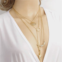 Gold Color Multilayer  Necklace