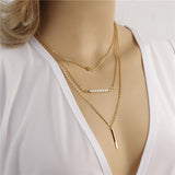 Gold Color Multilayer  Necklace