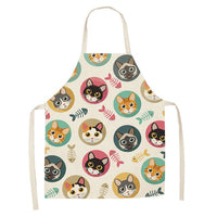 Cool Cat Linen Aprons- kids and adult sizing