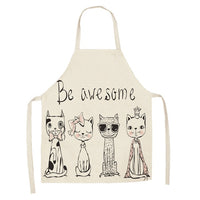 Cool Cat Linen Aprons- kids and adult sizing