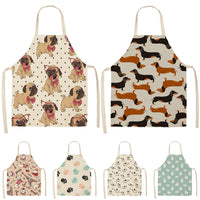 Bulldog Dachshund Pug Dog Printed Kitchen Apron