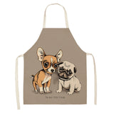 Bulldog Dachshund Pug Dog Printed Kitchen Apron