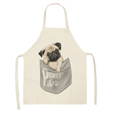 Bulldog Dachshund Pug Dog Printed Kitchen Apron