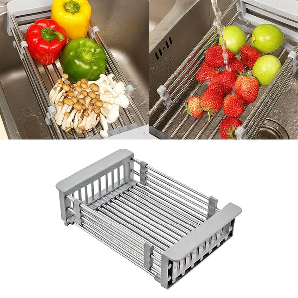 Retractable Stainless Steel Sink Shelf