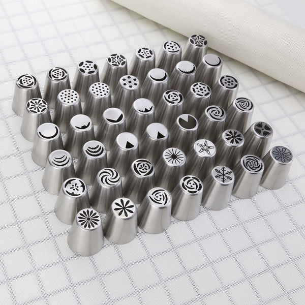 57 Styles Silk Flower Tool Stainless Steel Sliver Cake Nozzles