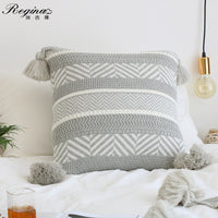 Boho Decor Knitted Pillow Cover