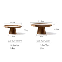 High Stand Wooden Cake Plate