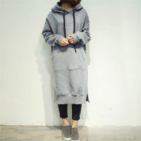 Long Hoodie Sweatshirt Dress