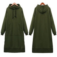 Long Hoodie Sweatshirt Dress