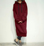 Long Hoodie Sweatshirt Dress