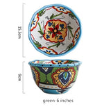 Bohemian Hand-painted Ceramic Salad Bowl