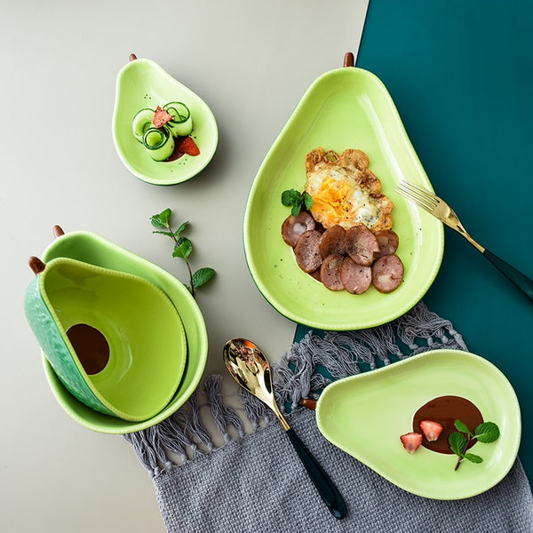 Avocado Plate Ceramic Dish