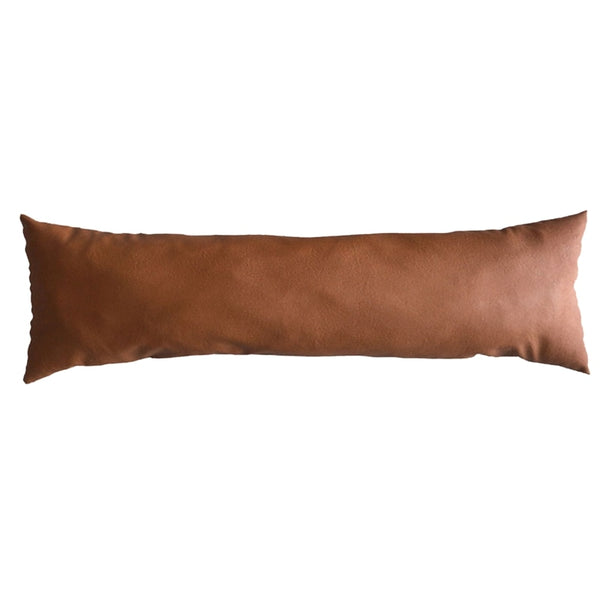 Best Thick Faux Leather Lumbar Pillow Cover