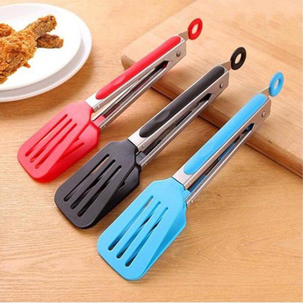 Food Tong Stainless Steel Kitchen Tongs Silicone Non-slip