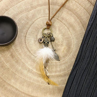 Long Feather Chain Necklaces