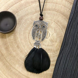 Long Feather Chain Necklaces