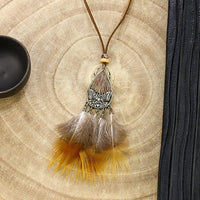 Long Feather Chain Necklaces