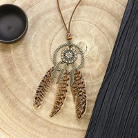 Long Feather Chain Necklaces