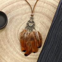 Long Feather Chain Necklaces