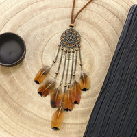 Long Feather Chain Necklaces