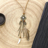 Long Feather Chain Necklaces