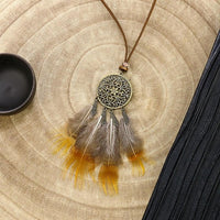 Long Feather Chain Necklaces