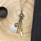 Long Feather Chain Necklaces