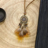 Long Feather Chain Necklaces