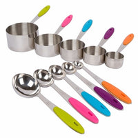 Stainless Steel Measuring Cups and Spoons