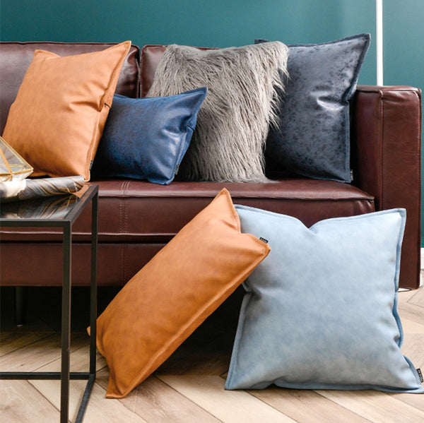 Soft Leather Pillow Covers